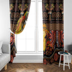 Australia and Papua New Guinea Together Window Curtain Kangaroo Aboriginal Art and Bird-of-paradise Oro Tribal Motifs - Aussie Hoodie