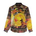 Personalized Australia and Papua New Guinea Together Women Casual Shirt Kangaroo Aboriginal Art and Bird-of-paradise Oro Tribal Motifs - Aussie Hoodie