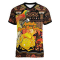 Personalized Australia and Papua New Guinea Together Women V-Neck T-Shirt Kangaroo Aboriginal Art and Bird-of-paradise Oro Tribal Motifs - Aussie Hoodie