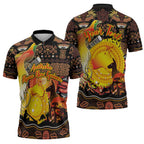 Personalized Australia and Papua New Guinea Together Zipper Polo Shirt Kangaroo Aboriginal Art and Bird-of-paradise Oro Tribal Motifs - Aussie Hoodie