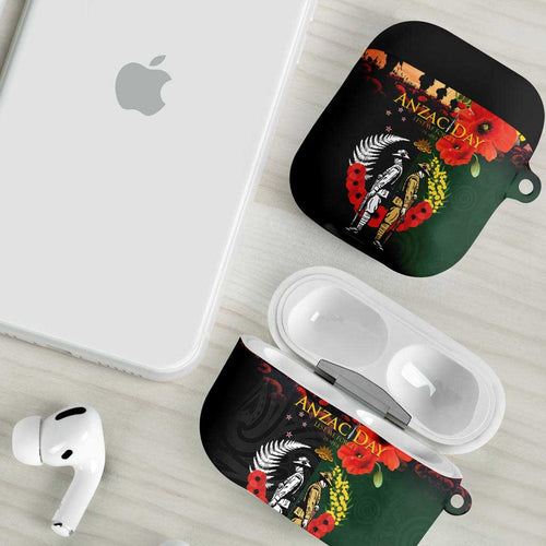 New Zealand and Australia ANZAC Day AirPods Case Lest We Forget Indigenous and Maori Pattern