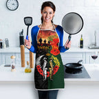 New Zealand and Australia ANZAC Day Apron Lest We Forget Indigenous and Maori Pattern