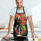 New Zealand and Australia ANZAC Day Apron Lest We Forget Indigenous and Maori Pattern
