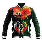 New Zealand and Australia ANZAC Day Baseball Jacket Lest We Forget Indigenous and Maori Pattern