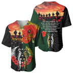 New Zealand and Australia ANZAC Day Baseball Jersey Lest We Forget Indigenous and Maori Pattern