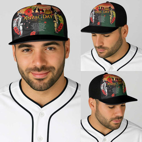 New Zealand and Australia ANZAC Day Baseball Net Cap Lest We Forget Indigenous and Maori Pattern