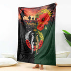 New Zealand and Australia ANZAC Day Blanket Lest We Forget Indigenous and Maori Pattern