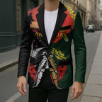 New Zealand and Australia ANZAC Day Blazer Lest We Forget Indigenous and Maori Pattern