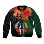 New Zealand and Australia ANZAC Day Bomber Jacket Lest We Forget Indigenous and Maori Pattern