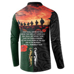 New Zealand and Australia ANZAC Day Button Sweatshirt Lest We Forget Indigenous and Maori Pattern