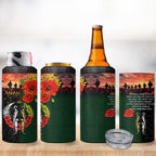 New Zealand and Australia ANZAC Day 4 in 1 Can Cooler Tumbler Lest We Forget Indigenous and Maori Pattern