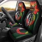 New Zealand and Australia ANZAC Day Car Seat Cover Lest We Forget Indigenous and Maori Pattern