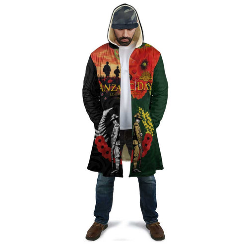 New Zealand and Australia ANZAC Day Cloak Lest We Forget Indigenous and Maori Pattern