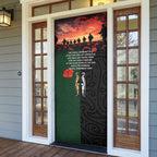 New Zealand and Australia ANZAC Day Door Cover Lest We Forget Indigenous and Maori Pattern