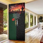 New Zealand and Australia ANZAC Day Door Cover Lest We Forget Indigenous and Maori Pattern