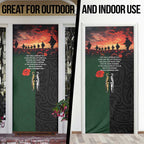 New Zealand and Australia ANZAC Day Door Cover Lest We Forget Indigenous and Maori Pattern