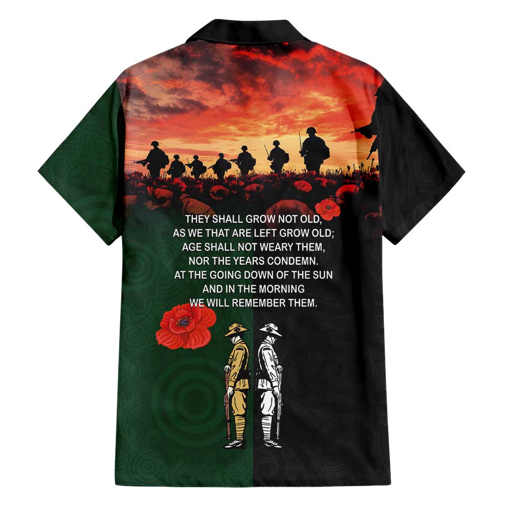 New Zealand and Australia ANZAC Day Family Matching Off Shoulder Short Dress and Hawaiian Shirt Lest We Forget Indigenous and Maori Pattern