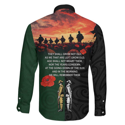 New Zealand and Australia ANZAC Day Family Matching Off Shoulder Short Dress and Hawaiian Shirt Lest We Forget Indigenous and Maori Pattern