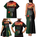 New Zealand and Australia ANZAC Day Family Matching Tank Maxi Dress and Hawaiian Shirt Lest We Forget Indigenous and Maori Pattern