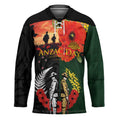 New Zealand and Australia ANZAC Day Hockey Jersey Lest We Forget Indigenous and Maori Pattern
