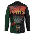 New Zealand and Australia ANZAC Day Hockey Jersey Lest We Forget Indigenous and Maori Pattern