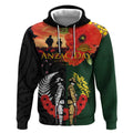 New Zealand and Australia ANZAC Day Hoodie Lest We Forget Indigenous and Maori Pattern