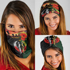New Zealand and Australia ANZAC Day Neck Gaiter Lest We Forget Indigenous and Maori Pattern