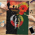 New Zealand and Australia ANZAC Day Puzzle Lest We Forget Indigenous and Maori Pattern