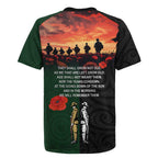 New Zealand and Australia ANZAC Day Rugby Jersey Lest We Forget Indigenous and Maori Pattern