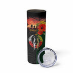 New Zealand and Australia ANZAC Day Skinny Tumbler Lest We Forget Indigenous and Maori Pattern