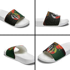 New Zealand and Australia ANZAC Day Slide Sandals Lest We Forget Indigenous and Maori Pattern