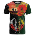 New Zealand and Australia ANZAC Day T Shirt Lest We Forget Indigenous and Maori Pattern