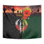 New Zealand and Australia ANZAC Day Tapestry Lest We Forget Indigenous and Maori Pattern