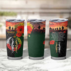 New Zealand and Australia ANZAC Day Tumbler Cup Lest We Forget Indigenous and Maori Pattern