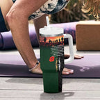 New Zealand and Australia ANZAC Day Tumbler With Handle Lest We Forget Indigenous and Maori Pattern