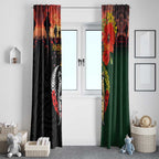 New Zealand and Australia ANZAC Day Window Curtain Lest We Forget Indigenous and Maori Pattern