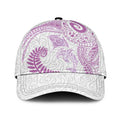 Aotearoa Maori Sea Animals Tribal Classic Cap Manta Ray and Shark Moko Pattern Pink Color