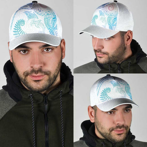 Aotearoa Maori Sea Animals Tribal Classic Cap Manta Ray and Shark Moko Pattern Sweet Pastel