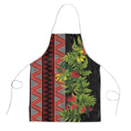 Maori Tukutuku Apron with Ferns Pohutukawa and Kowhai Tribal Moko Patterns