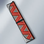 Maori Tukutuku Auto Sun Shade with Ferns Pohutukawa and Kowhai Tribal Moko Patterns