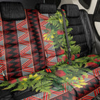 Maori Tukutuku Back Car Seat Cover with Ferns Pohutukawa and Kowhai Tribal Moko Patterns