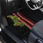 Maori Tukutuku Car Mats with Ferns Pohutukawa and Kowhai Tribal Moko Patterns