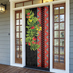 Maori Tukutuku Door Cover with Ferns Pohutukawa and Kowhai Tribal Moko Patterns
