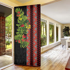 Maori Tukutuku Door Cover with Ferns Pohutukawa and Kowhai Tribal Moko Patterns