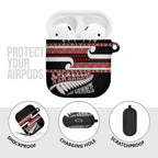 New Zealand Christmas AirPods Case Funny Santa Claus Haka Dance with Tukutuku