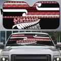 New Zealand Christmas Auto Sun Shade Funny Santa Claus Haka Dance with Tukutuku