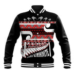 New Zealand Christmas Baseball Jacket Funny Santa Claus Haka Dance with Tukutuku