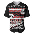 New Zealand Christmas Baseball Jersey Funny Santa Claus Haka Dance with Tukutuku