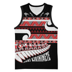 New Zealand Christmas Basketball Jersey Funny Santa Claus Haka Dance with Tukutuku