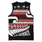 New Zealand Christmas Basketball Jersey Funny Santa Claus Haka Dance with Tukutuku